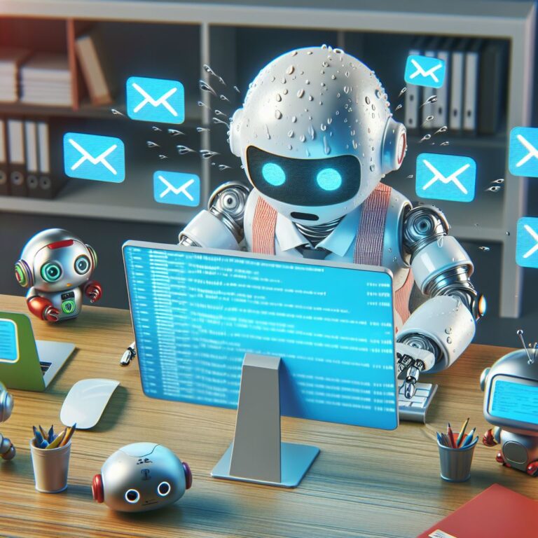 A Robot Furiously Answering Emails